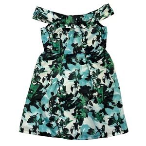 Closet London Womens Off the shoulder Fit & Flare Floral Dress Pockets Sz 12 NWT